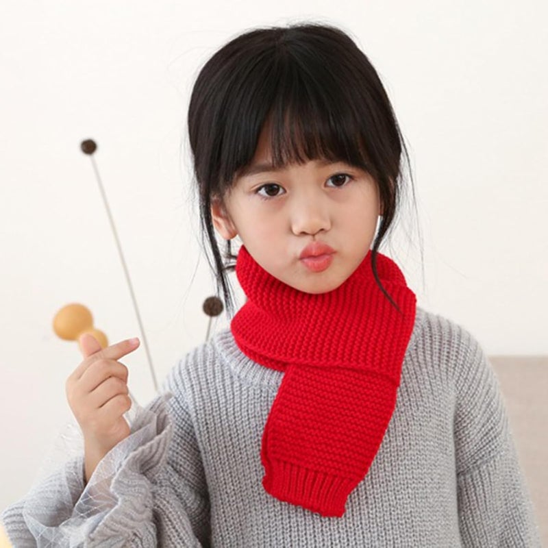 Piewag Kids Knit Scarf Toddler Winter Warm Scarves Neck Warmer Fashion Solid Color Scarf for Boys Girls - Image 5